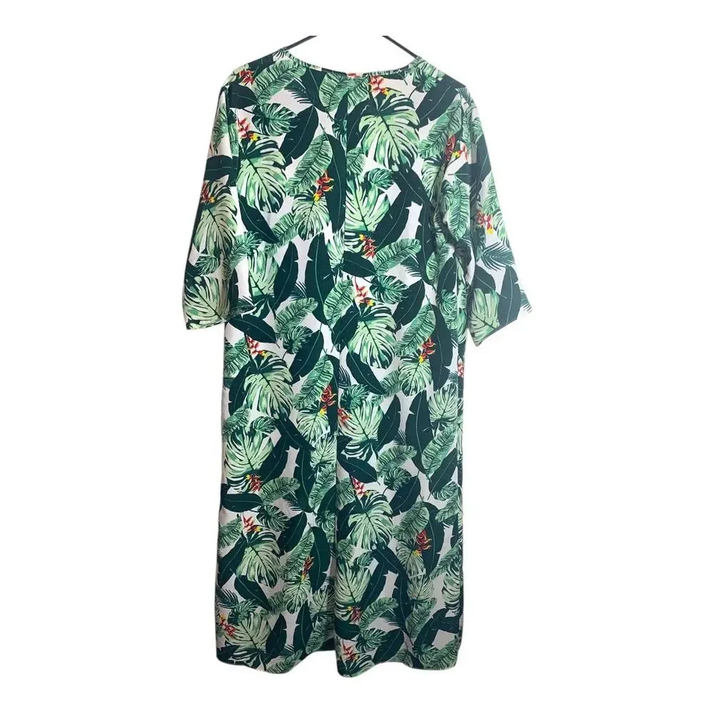 Rachel Zoe 2018 Palm Leaf Print Cover Up‎ Duster One Size NWOT